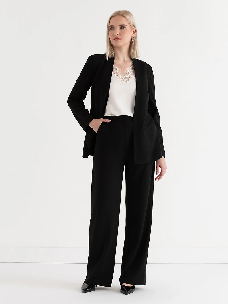 Black Vaughn Trousers Iconic Crepe