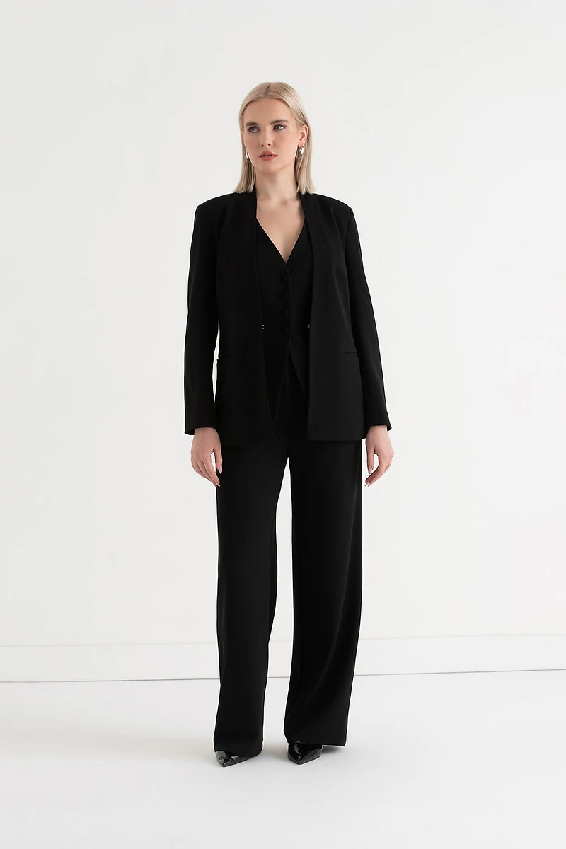 Black Vaughn Trousers Iconic Crepe