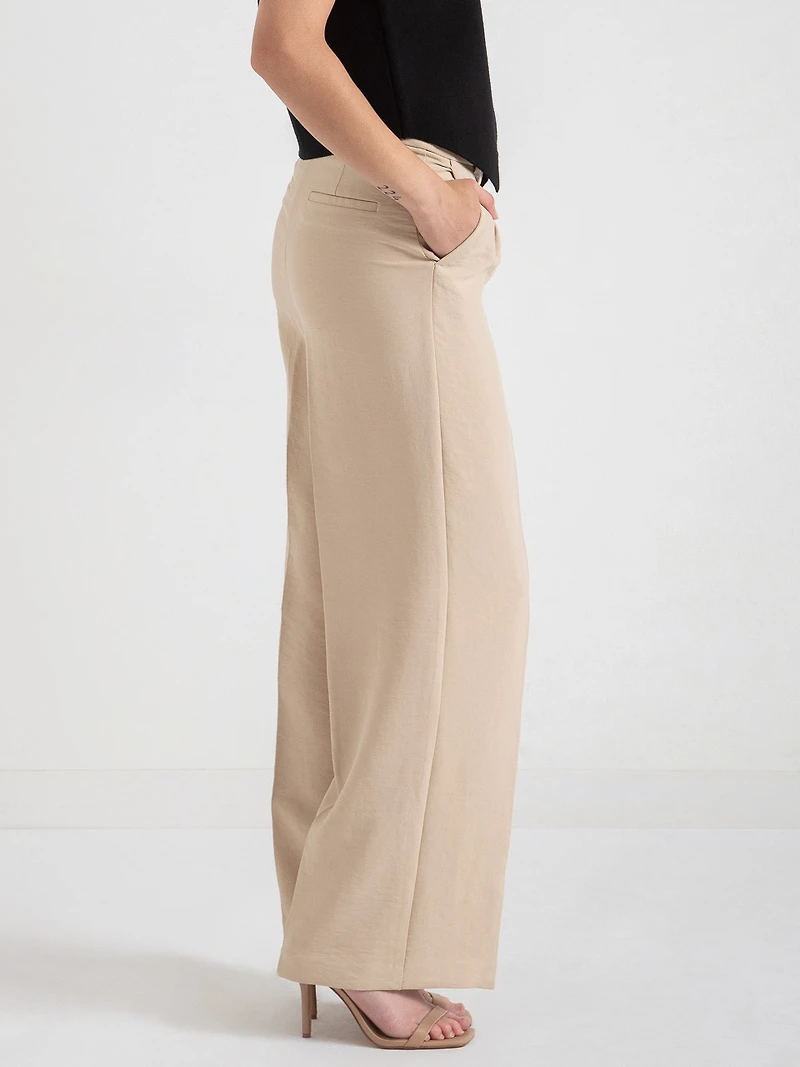 White Maxwell Pleated Wide Leg Pant
