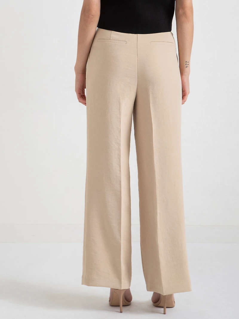 White Maxwell Pleated Wide Leg Pant