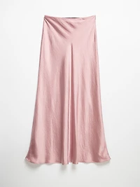 Lilas Maxi Satin Skirt
