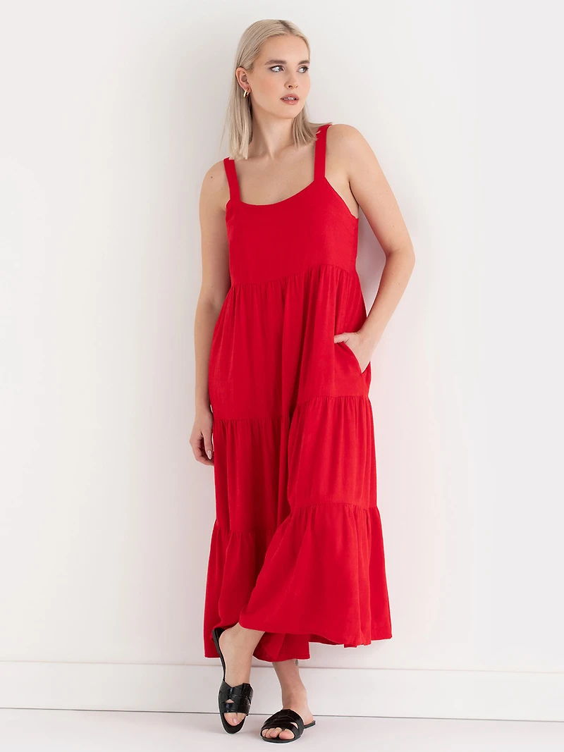 Goji Berry Maxi Tank Dress