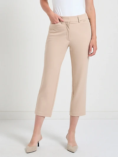 Spencer Straight Cropped Pant Doeskin