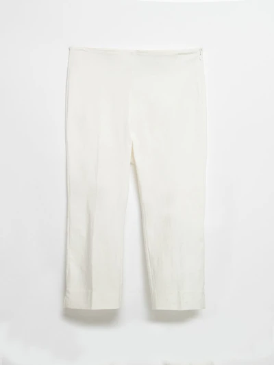 White Audrey Skinny Capri Pant