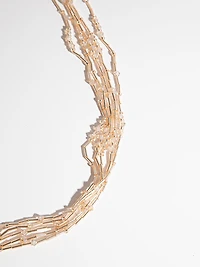 Taupe Layered Bead Necklace