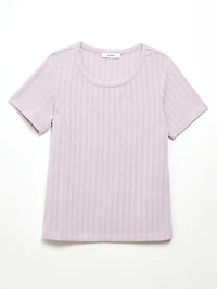 Short Sleeve Pointelle T-Shirt