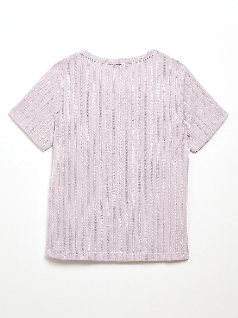 Short Sleeve Pointelle T-Shirt