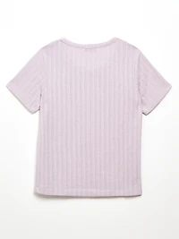 Short Sleeve Pointelle T-Shirt