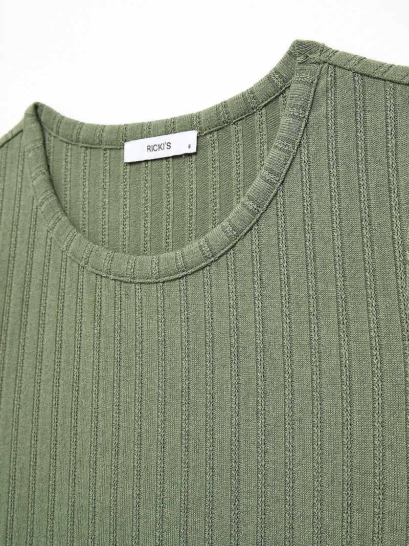 Short Sleeve Pointelle T-Shirt Sage