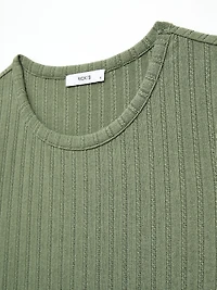 Short Sleeve Pointelle T-Shirt Sage
