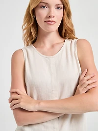 Sinopia Fresco Sleeveless Linen Blend Blouse