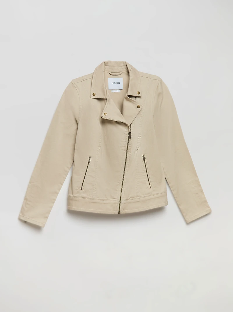 Pumice Stone Moto Style Jacket