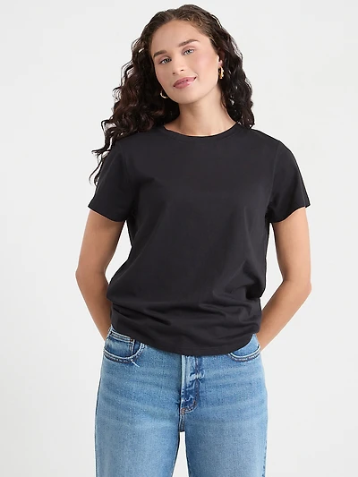 Black Relaxed Crewneck T-Shirt