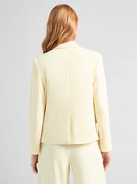 2-Button Notch Collar Blazer Soft Yellow