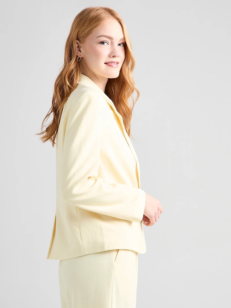 2-Button Notch Collar Blazer Soft Yellow
