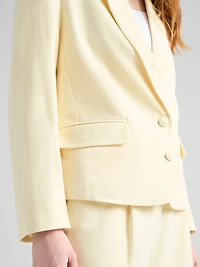 2-Button Notch Collar Blazer Soft Yellow