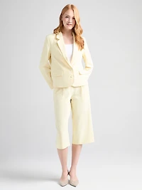 2-Button Notch Collar Blazer Soft Yellow