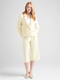 2-Button Notch Collar Blazer Soft Yellow