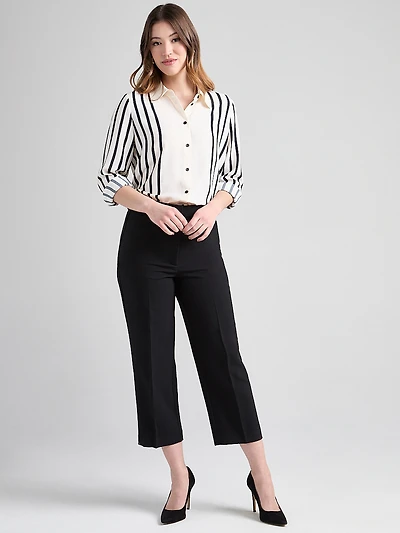 Long Sleeve Button Up Blouse Stripe