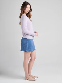 Long Sleeve Pointelle Cardigan