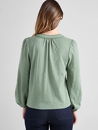 Long Sleeve V-Neck T-Shirt Sage