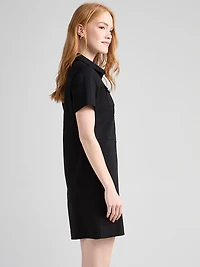 Ponte Utility Shift Dress Black