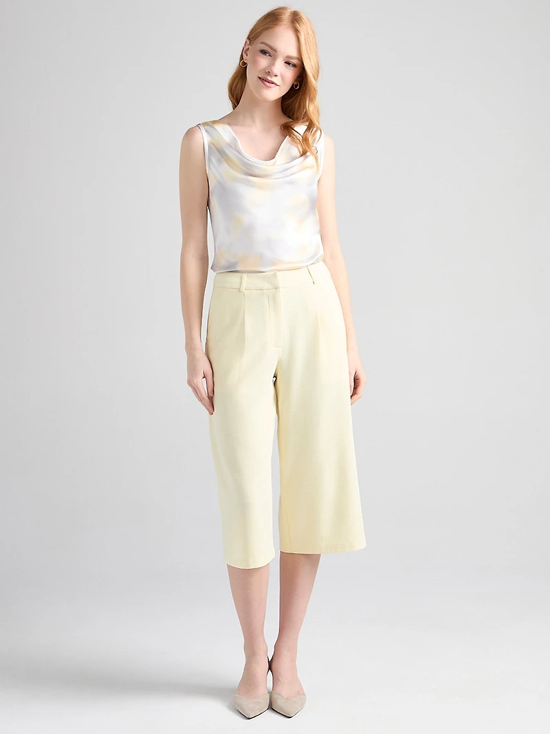 Sleeveless Cowl Neck Blouse Watercolour