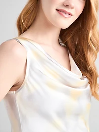 Sleeveless Cowl Neck Blouse Watercolour