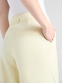 Super High Rise Pleated Culotte Soft Yellow