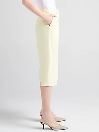 Super High Rise Pleated Culotte Soft Yellow