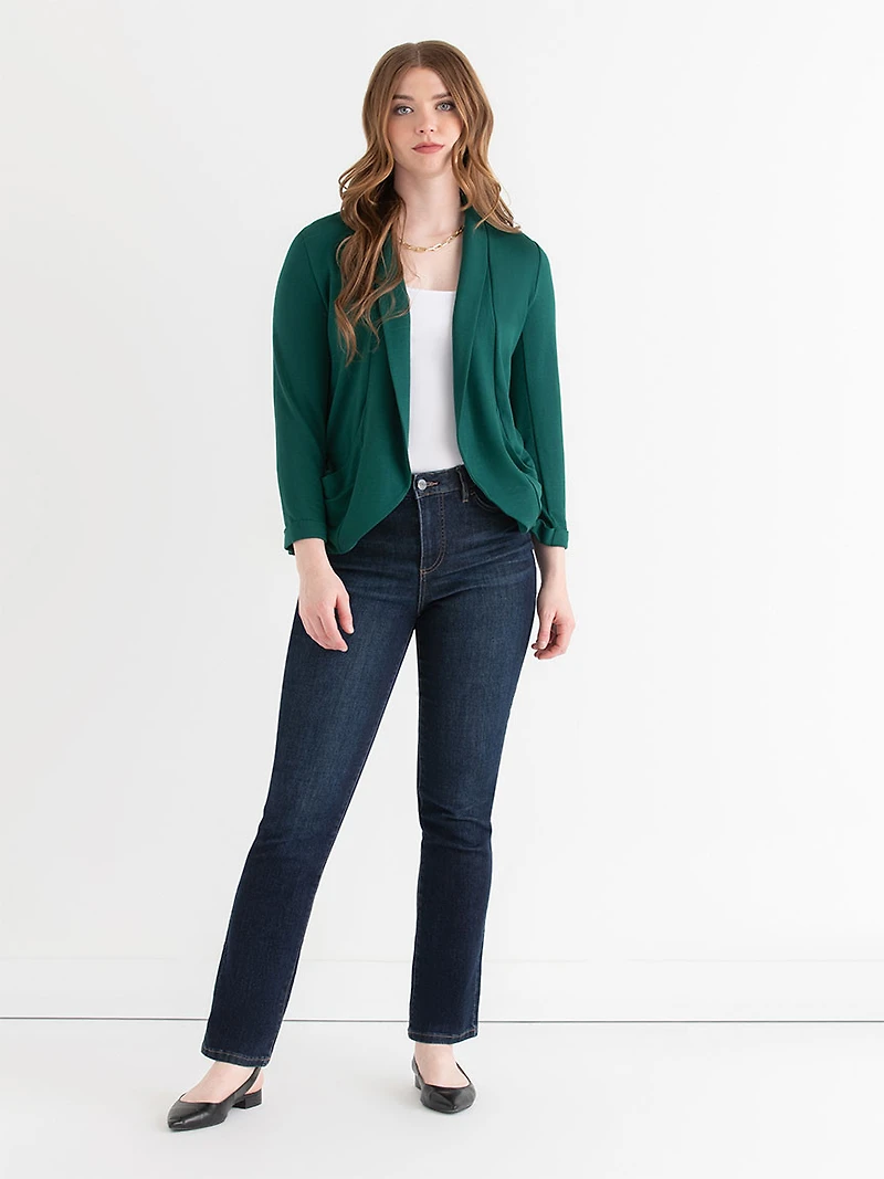Terry Shawl  Collar Cardigan Rainforest