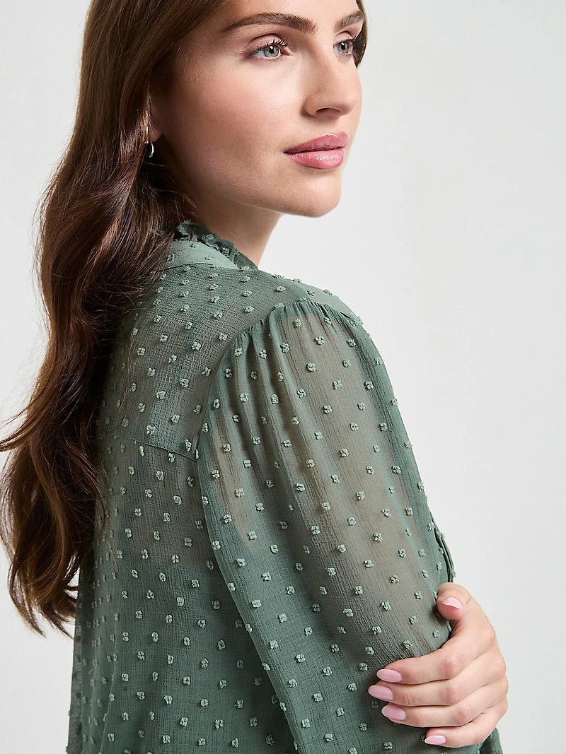 Swiss Sleeve 3/4 Blouse Kentucky Blue