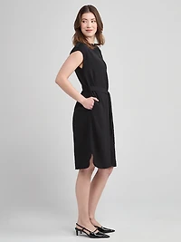 Air Flow Shirt Dress Black