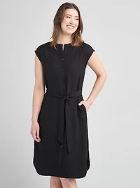 Air Flow Shirt Dress Black