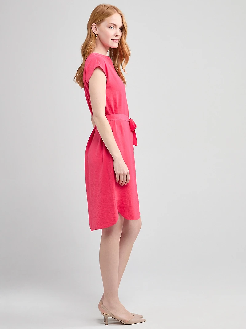 Air Flow Shirt Dress Raspberry