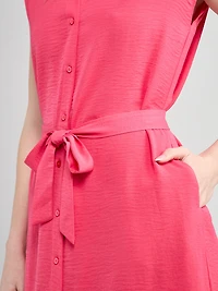 Air Flow Shirt Dress Raspberry