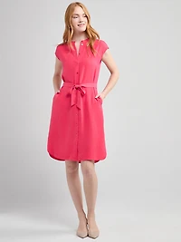 Air Flow Shirt Dress Raspberry