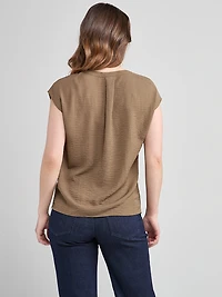 Extended Sleeve Henley Shitake