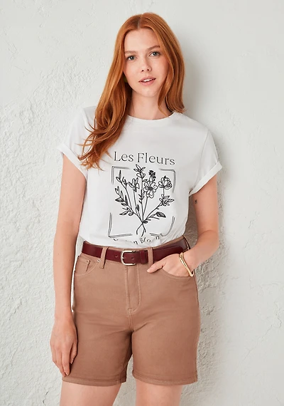 Girlfriend Jean Short Cocoa