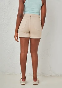 Girlfriend Jean Short Pumice