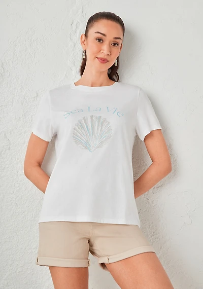Short Sleeve Crew Neck T-Shirt Shell