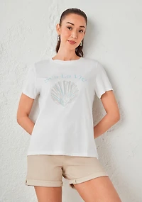 Short Sleeve Crew Neck T-Shirt Shell