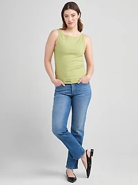 Sleeveless Boatneck Tank Pear