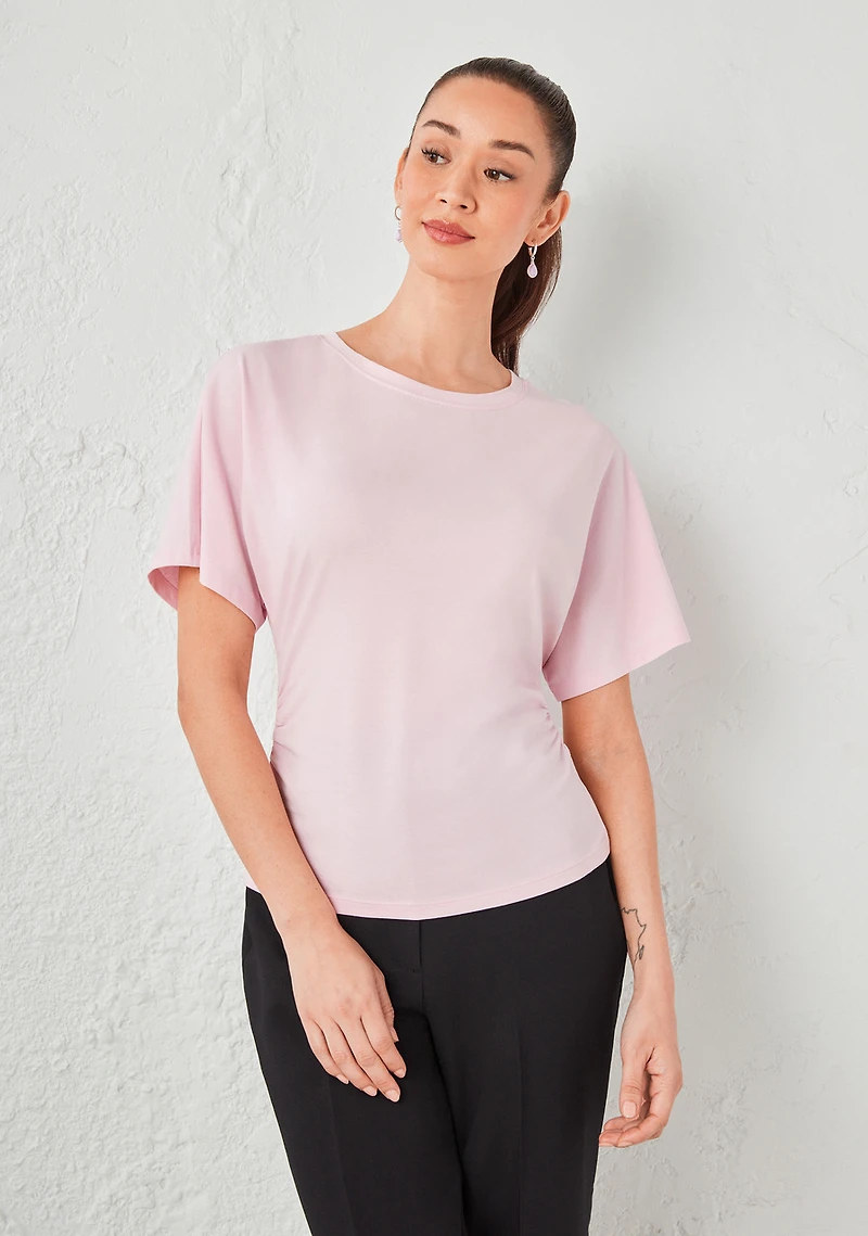 T-Shirt With Side Shirring Blossom
