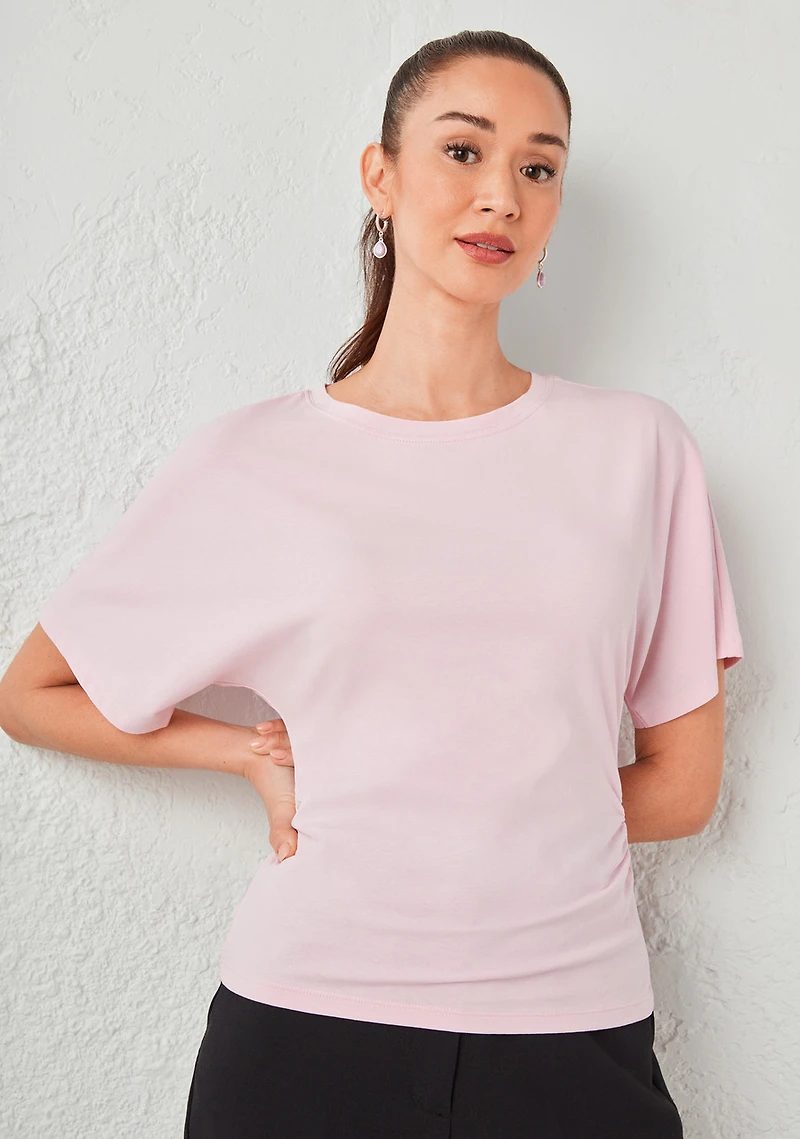 T-Shirt With Side Shirring Blossom