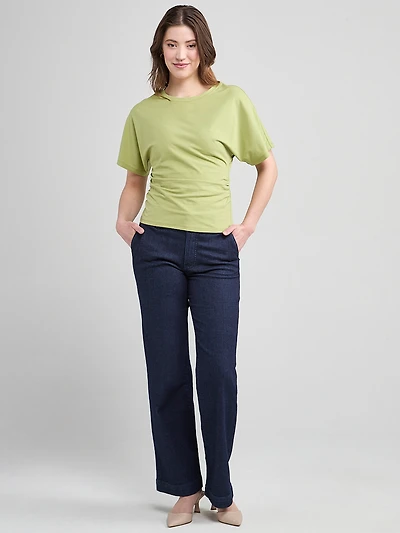 T-Shirt With Side Shirring Pear