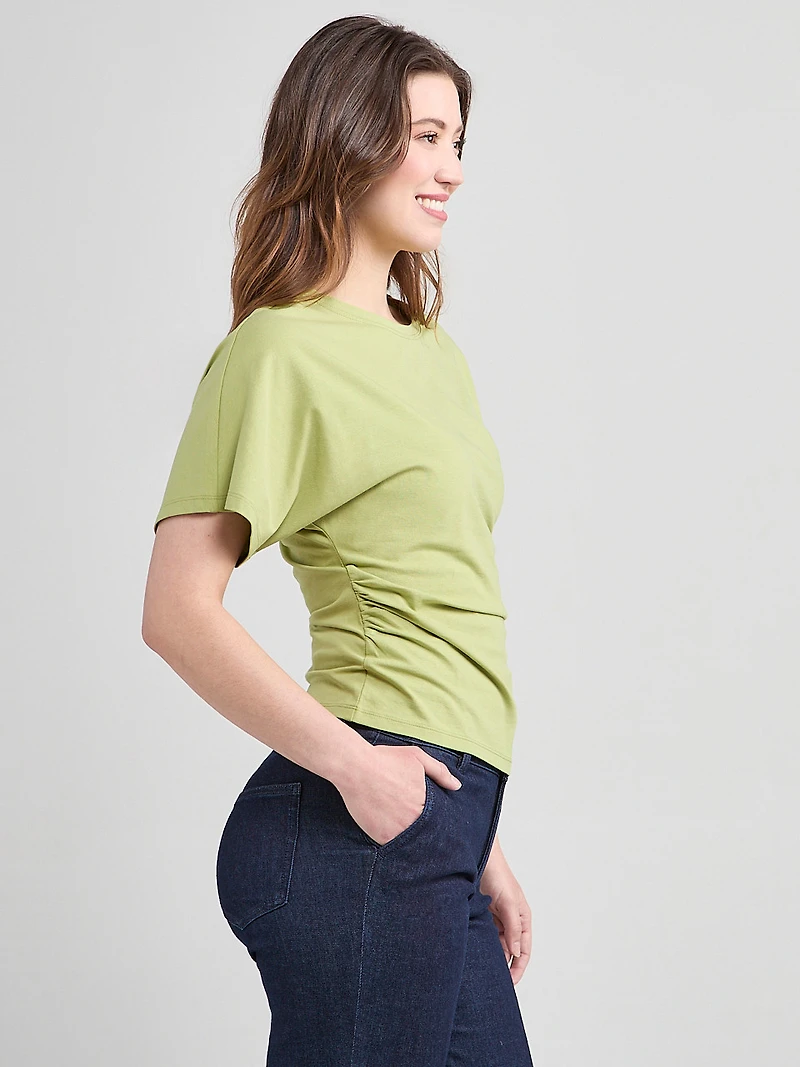 T-Shirt With Side Shirring Pear