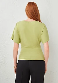 T-Shirt With Side Shirring Pear