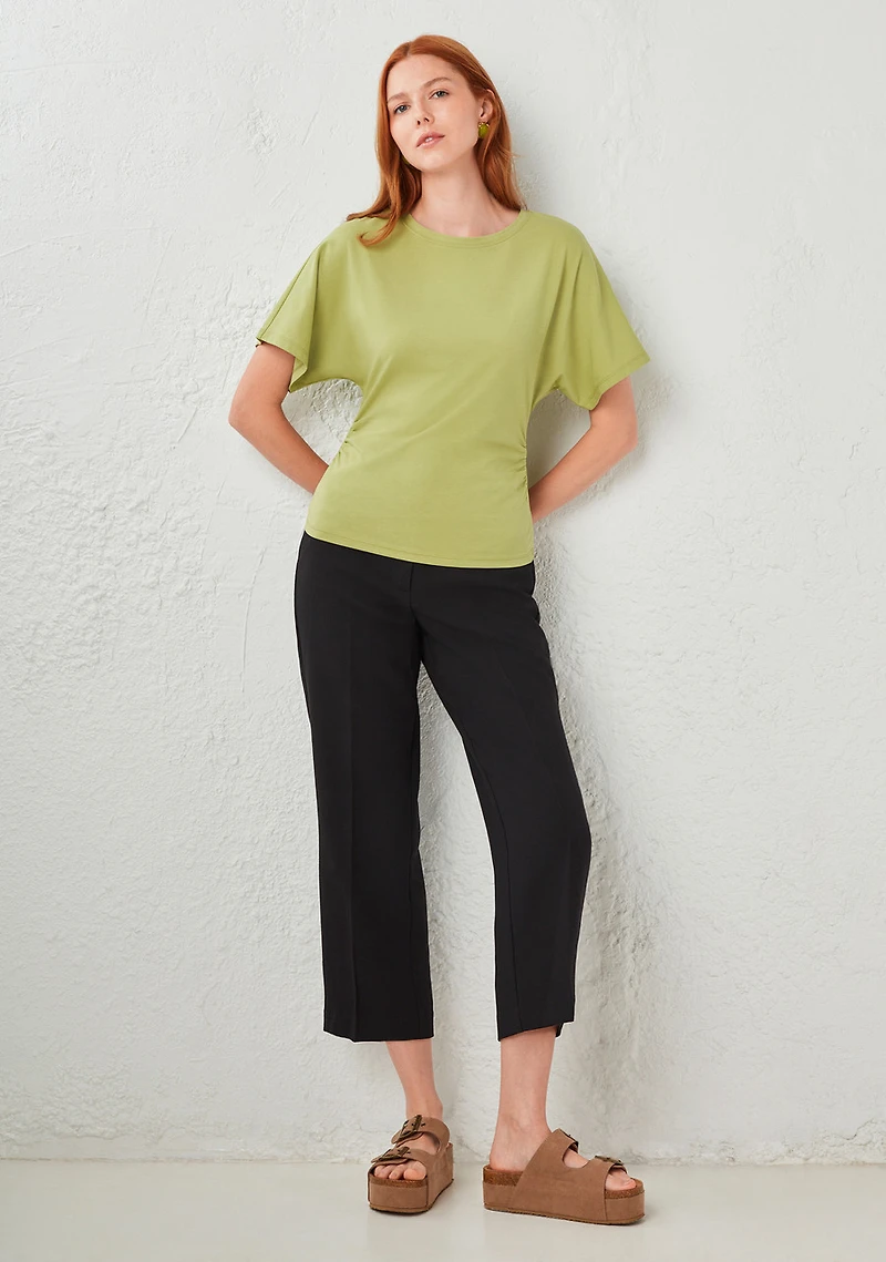T-Shirt With Side Shirring Pear