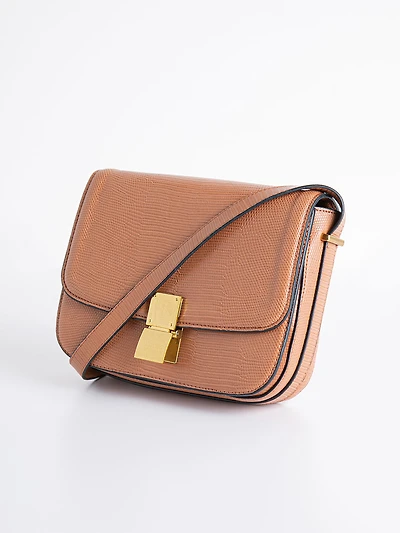 Brown Lizard Cross Body Bag